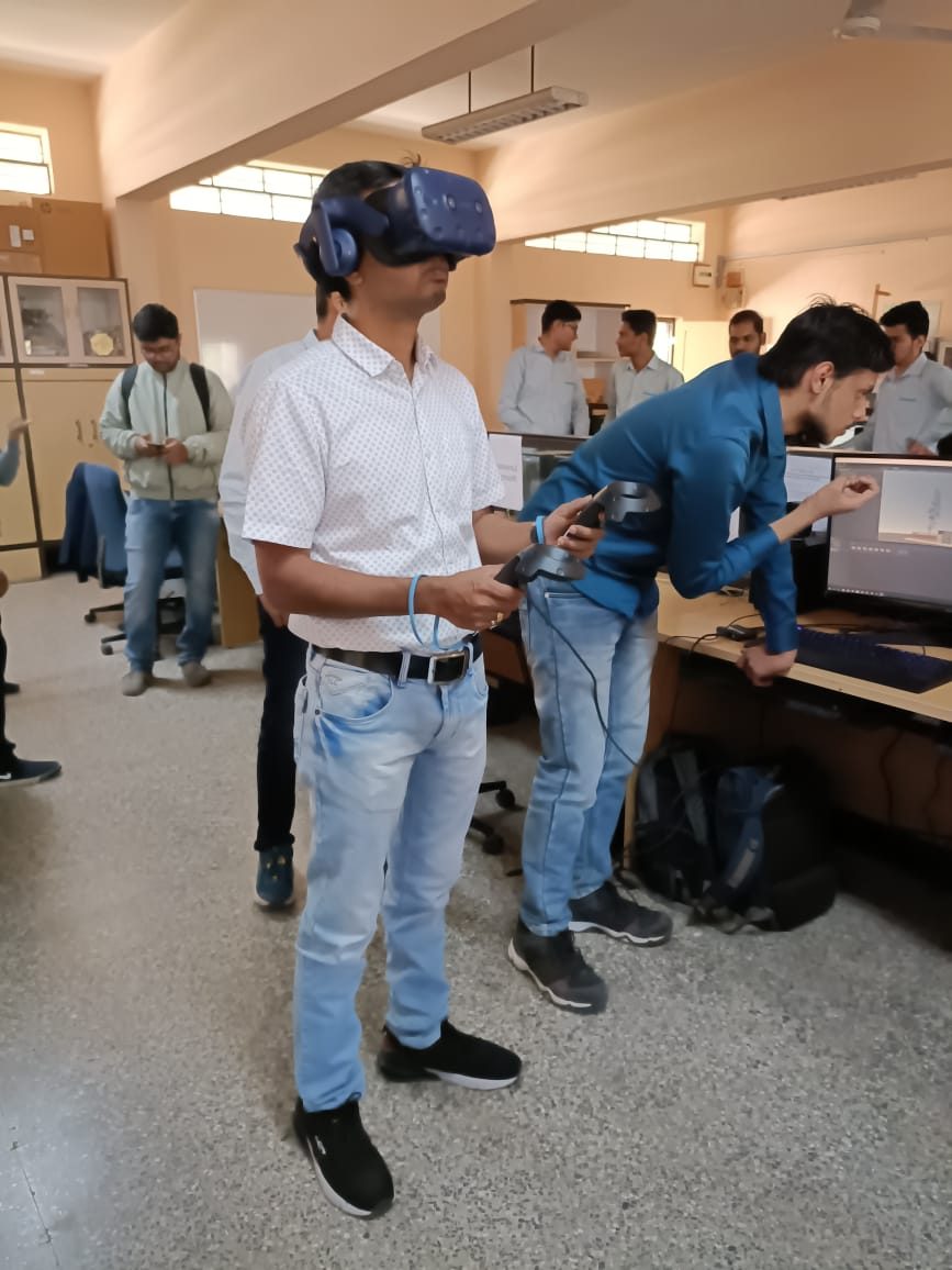 Trying a VR headset