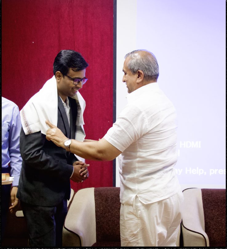 Being honoured with a shawl