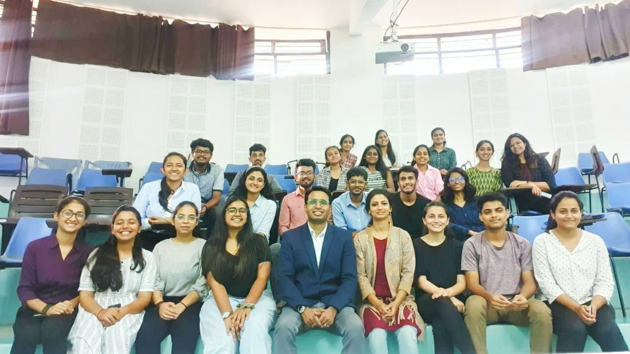 Group photo with students
